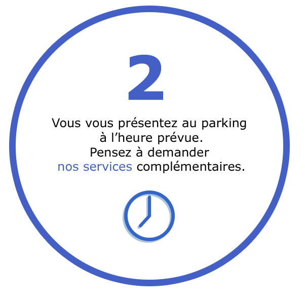 Arrivée au parking Discount Parc, voir les autres services